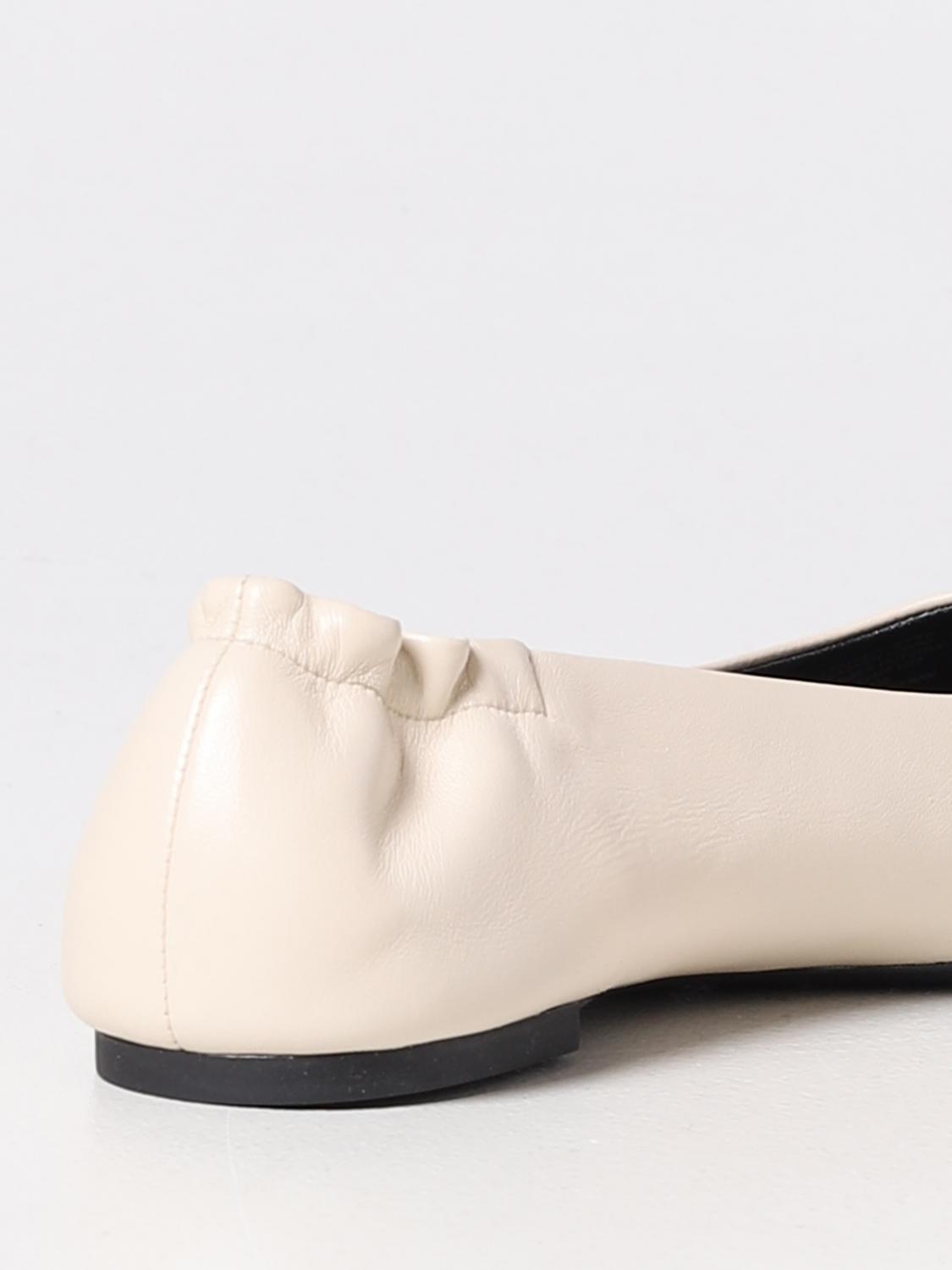 TORY BURCH: Claire ballerinas in nappa leather - Beige