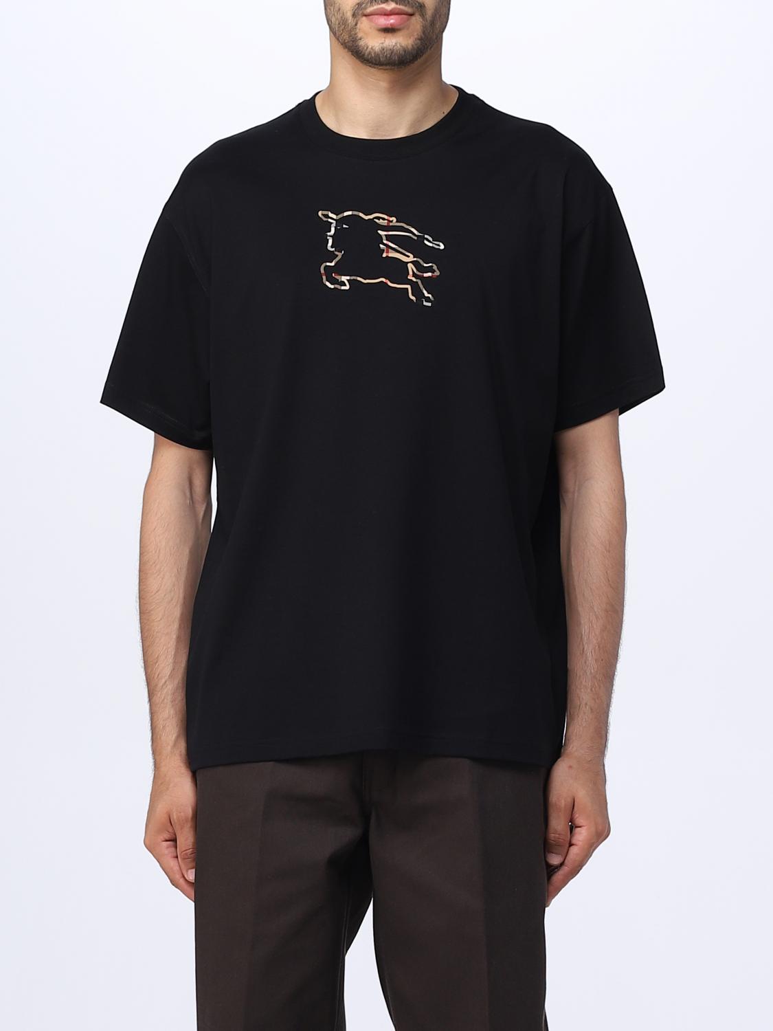 BURBERRY: cotton T-shirt - Black | Burberry t-shirt 8070681 online