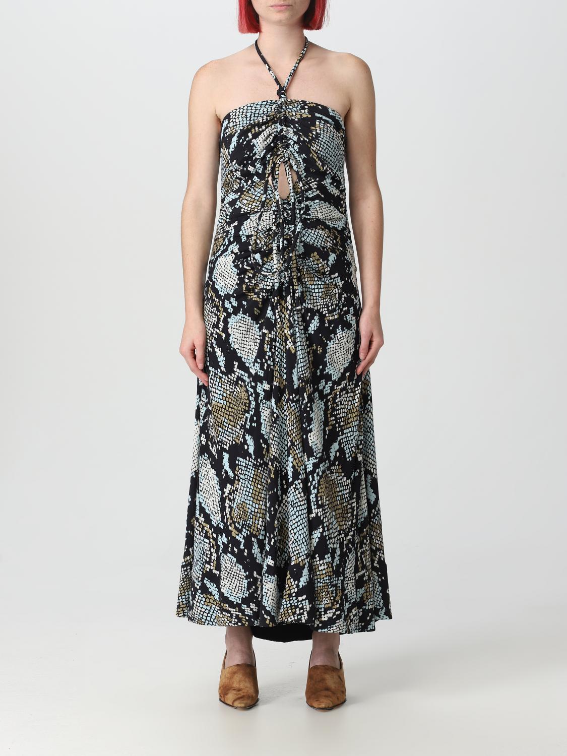 PROENZA SCHOULER DRESS: Proenza Schouler dress in crepe de chine, Multicolor - Img 1