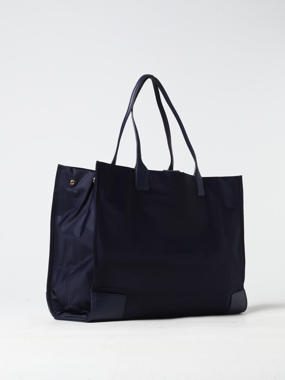 TORY BURCH BORSA TOTE: Borsa Ella Tory Burch in nylon riciclato, Cuoio - Img 2
