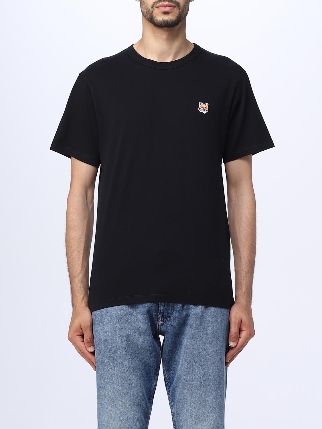 MAISON KITSUNE 04287 AM00103KJ 0008 Tシャツ BLACK T-shirt Maison Kitsuné Fox Head Patch Classic Tee-shirt