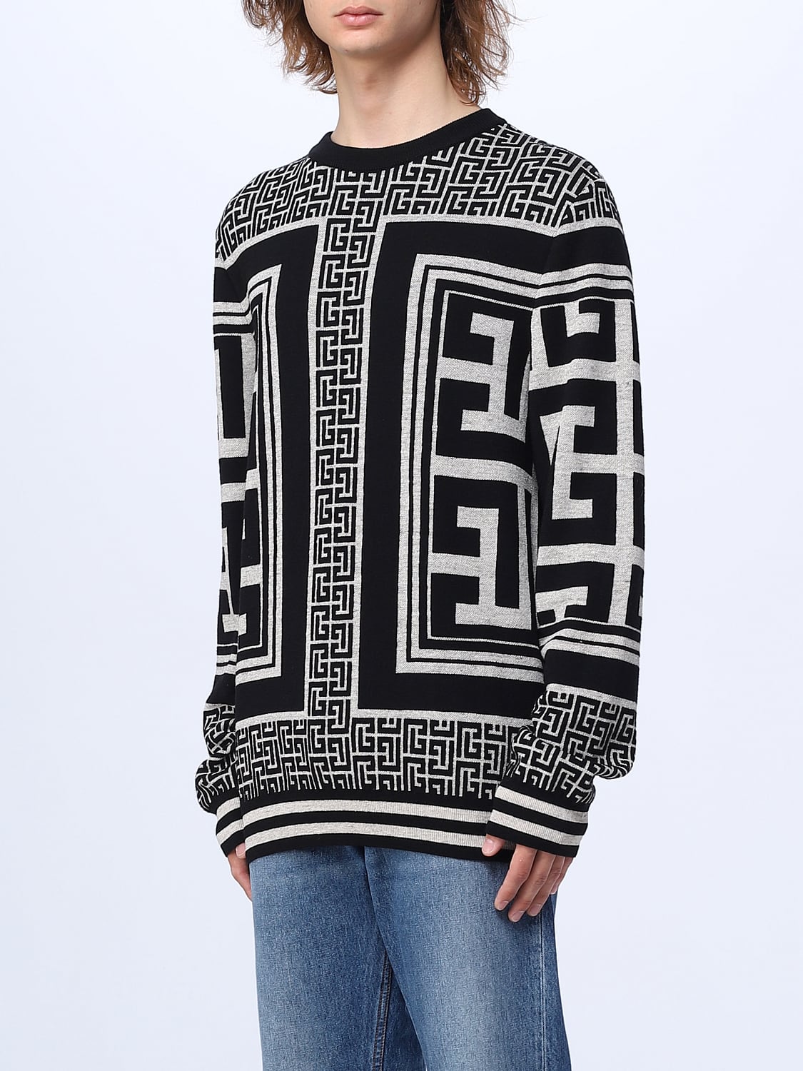 BALMAIN PULLOVER: Pullover herren Balmain, Schwarz - Img 4