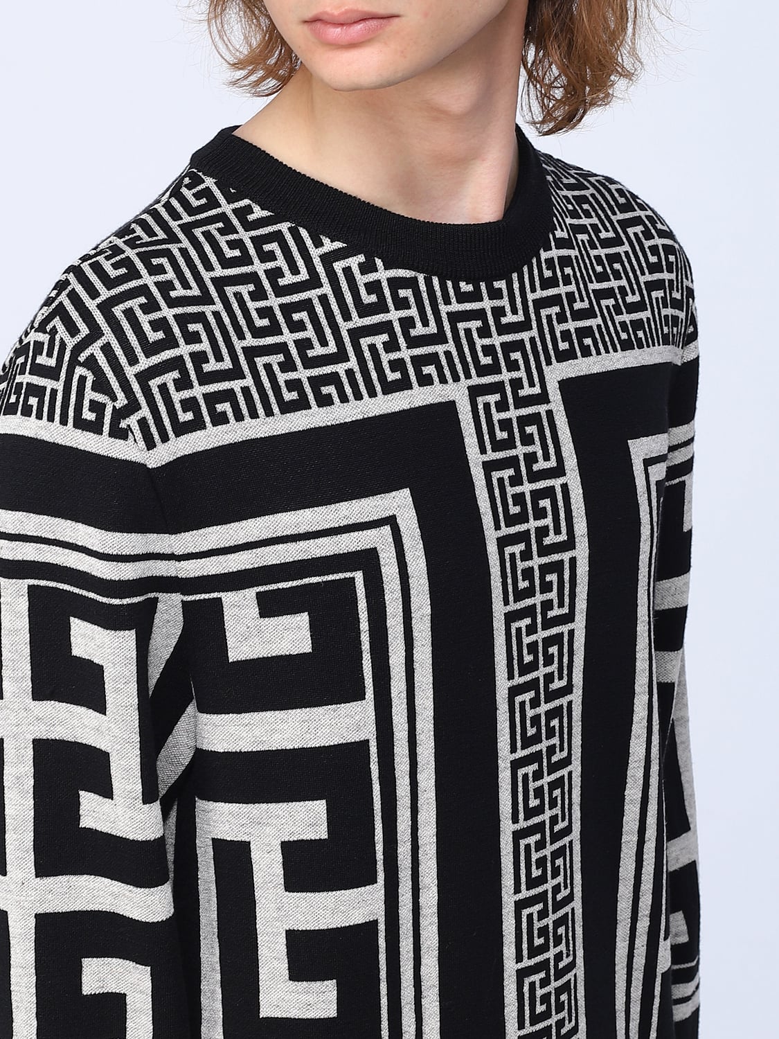 BALMAIN PULLOVER: Pullover herren Balmain, Schwarz - Img 5