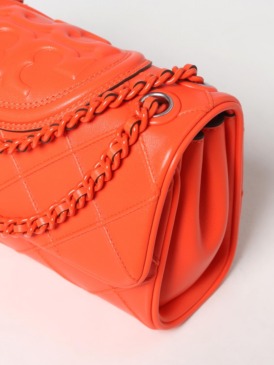 TORY BURCH SHOULDER BAG: Tory Burch Fleming bag in quilted leather, Red - Img 3