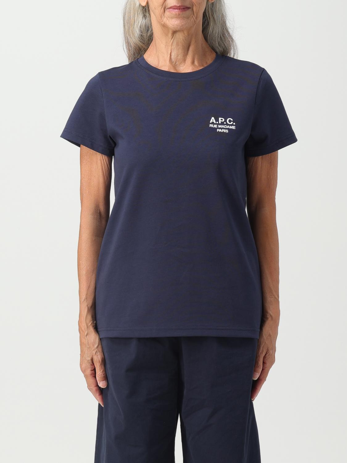 Tシャツ・カットソー A.P.C. Woman T-Shirt Blue COEZCF26842 IAK A.P.C.: T-shirt woman - Blue | A.P.C. t-shirt COEZCF26842