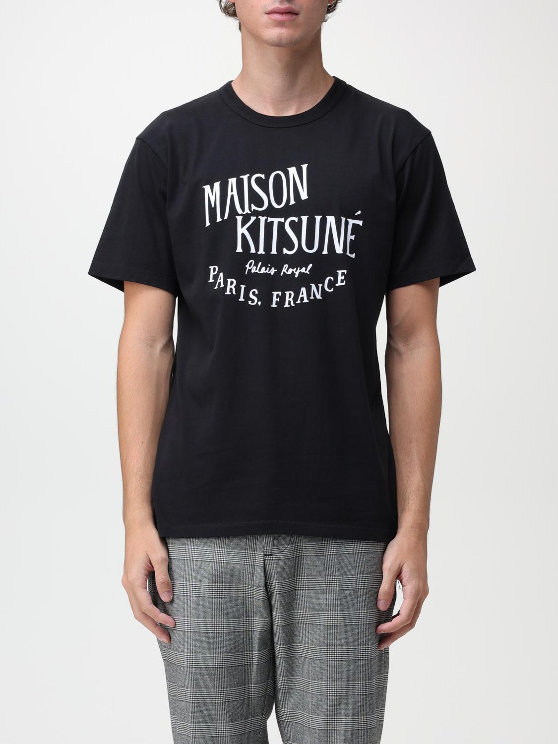 Maison Kitsuné Tシャツ メンズ - ブラック | AM00100KJ0008 | GIGLIO.COM