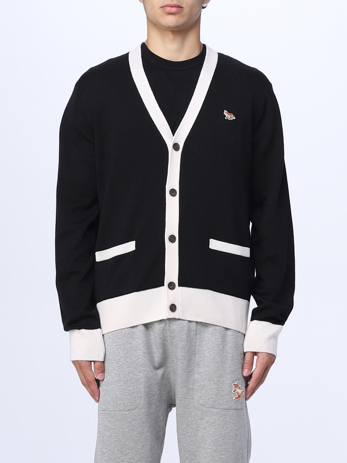 Maison Kitsuné wool cardigan - Black | HU00542KT1036 | GIGLIO.COM