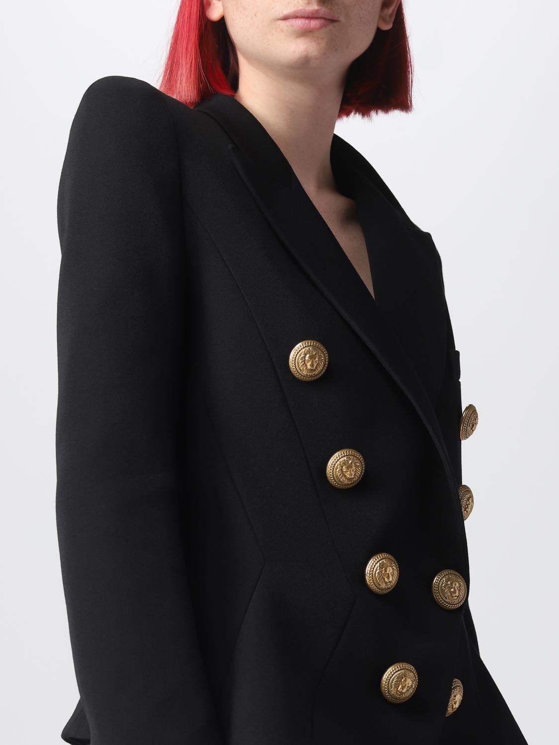 BALMAIN BLAZER: Blazer Balmain in lana, Nero - Img 5