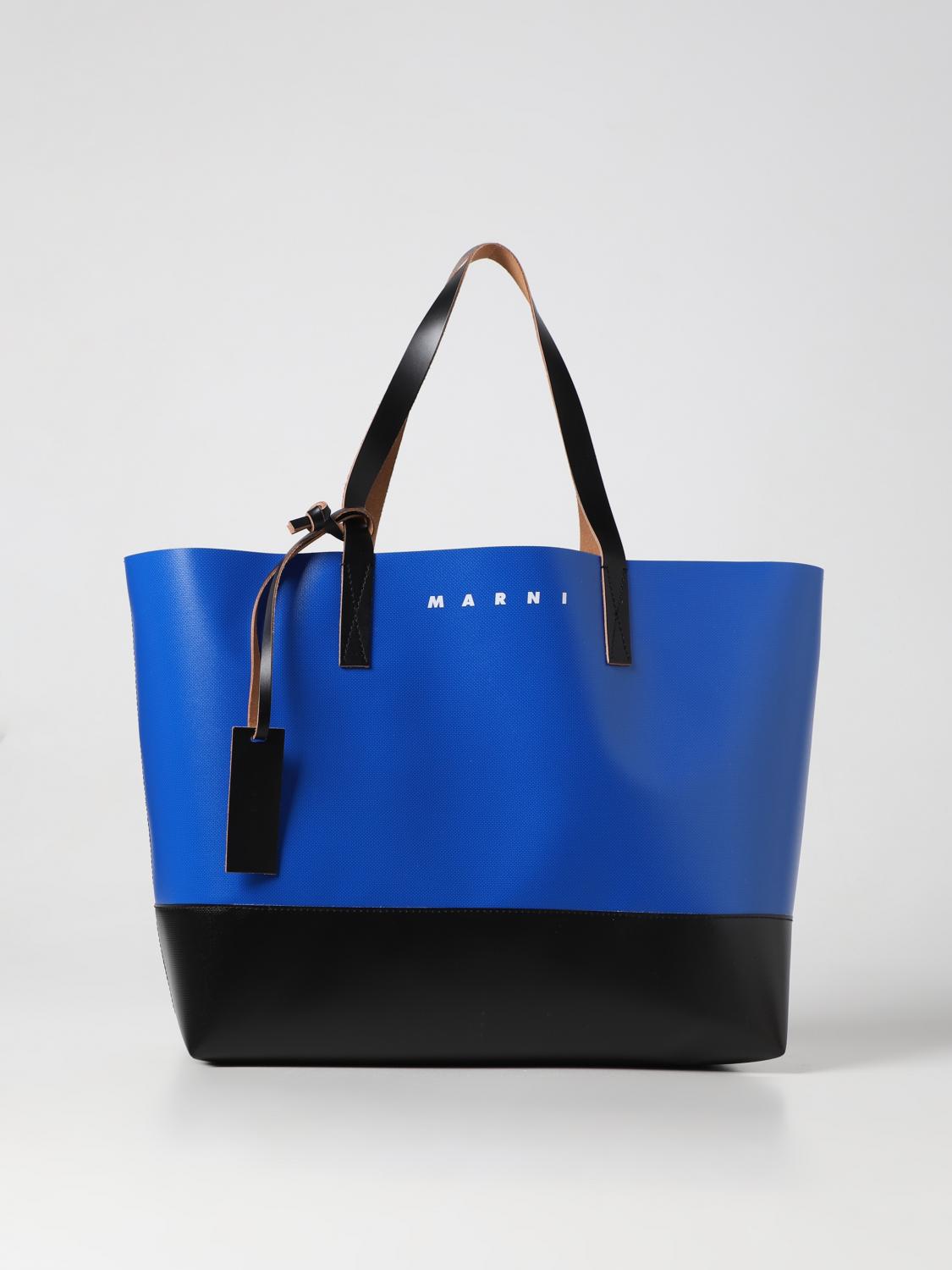MARNI BORSA: Borsa Tribeca Marni in pelle sintetica, Blue - Img 1