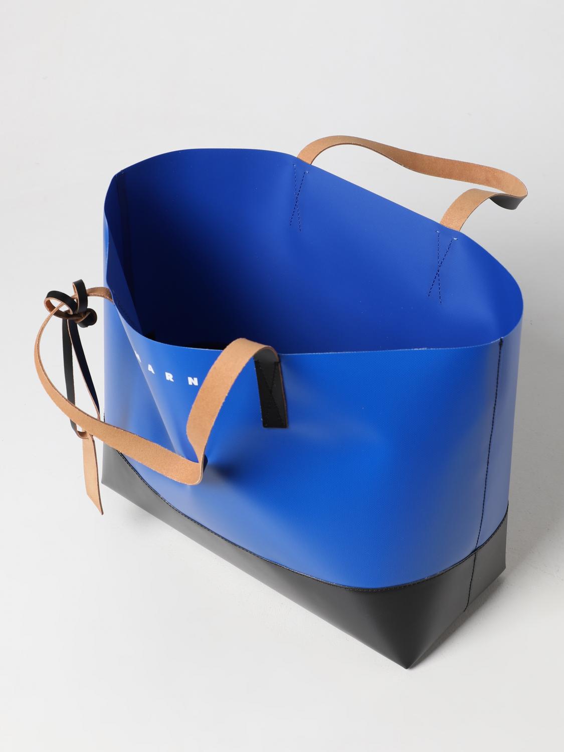 MARNI BORSA: Borsa Tribeca Marni in pelle sintetica, Blue - Img 4
