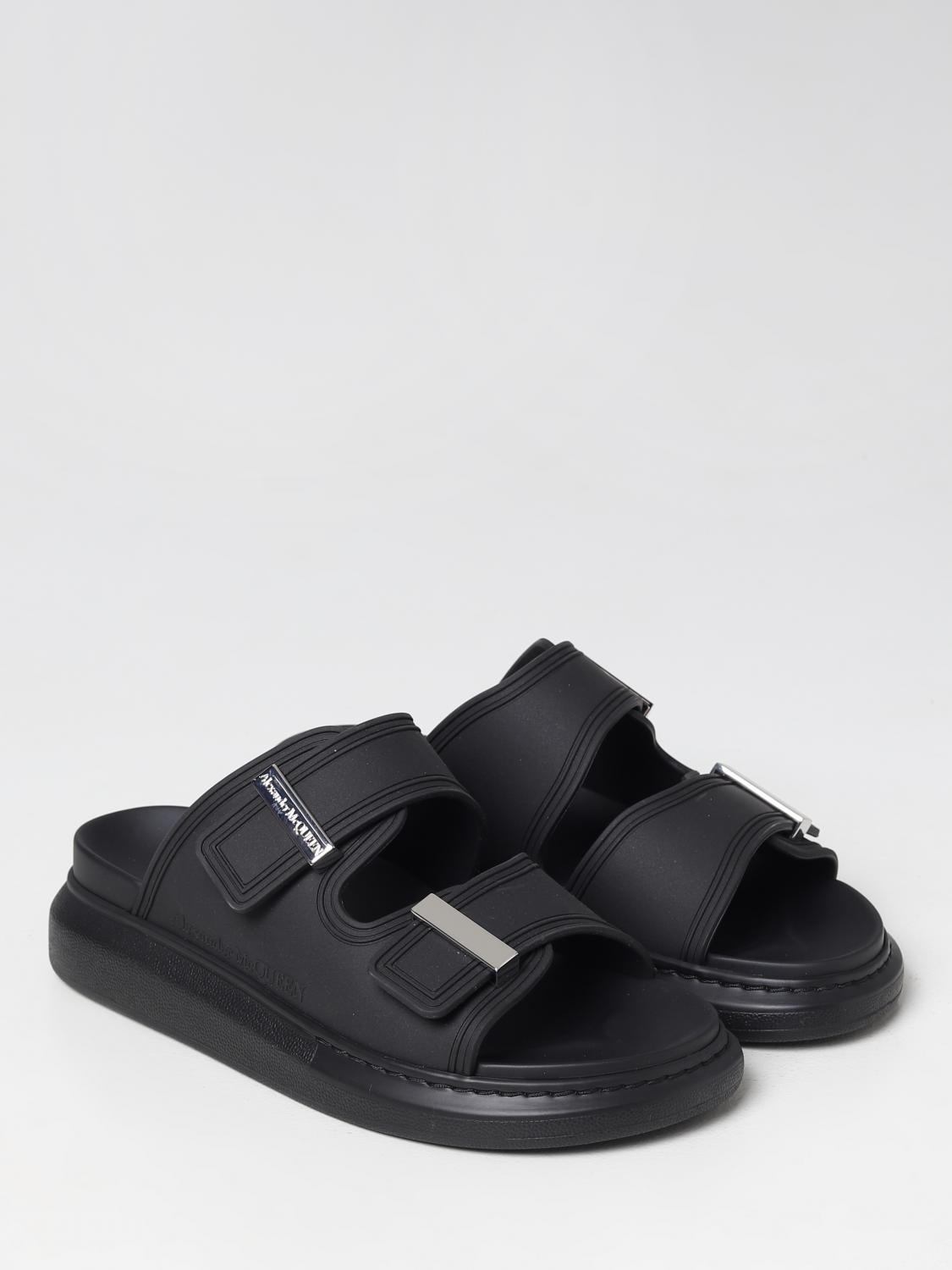 ALEXANDER MCQUEEN FLAT SANDALS: Alexander McQueen rubber sandals, Black - Img 2