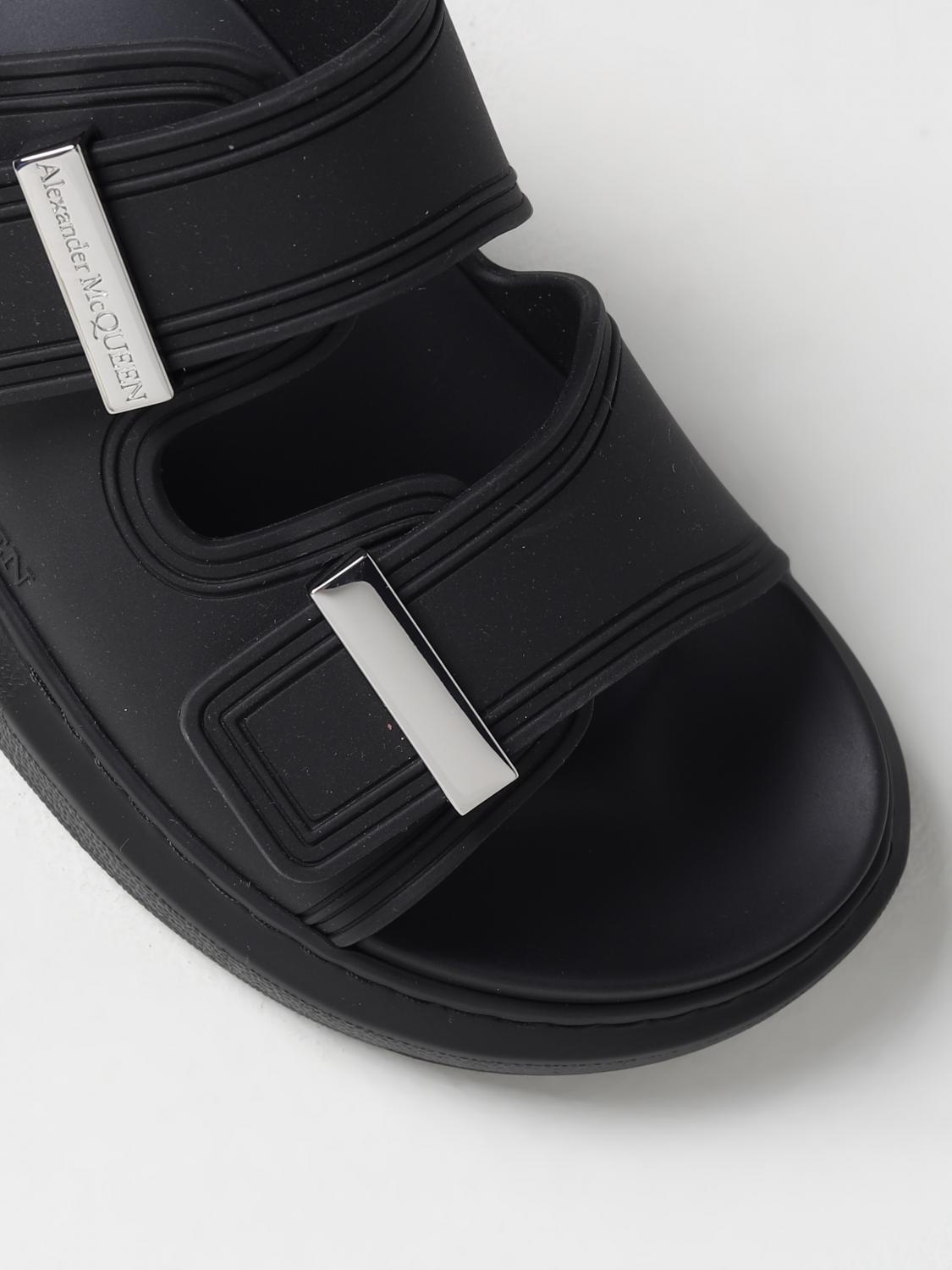 ALEXANDER MCQUEEN FLAT SANDALS: Alexander McQueen rubber sandals, Black - Img 4