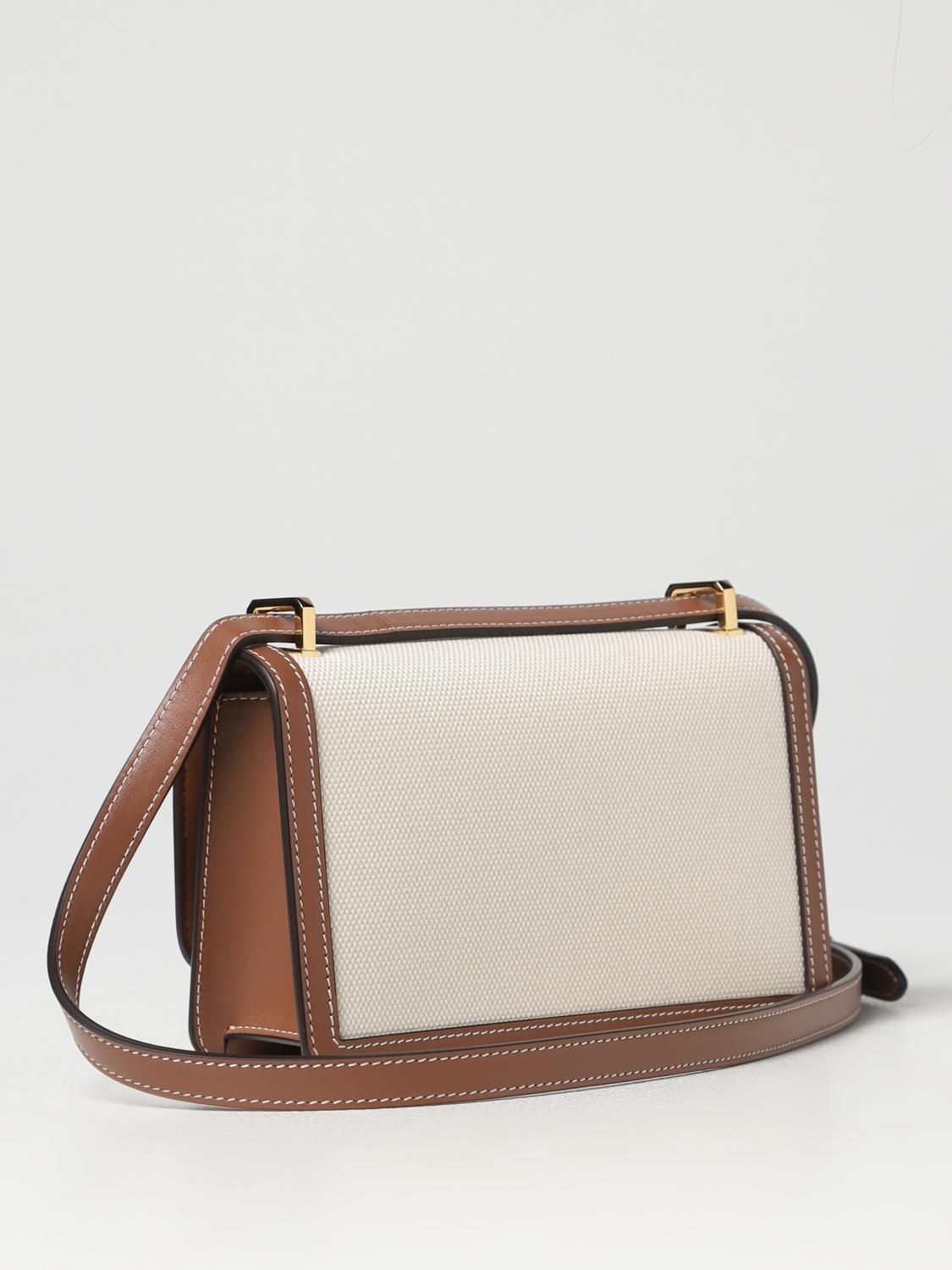 BURBERRY BORSA MINI: Borsa TB Burberry in canvas e pelle, Beige - Img 2
