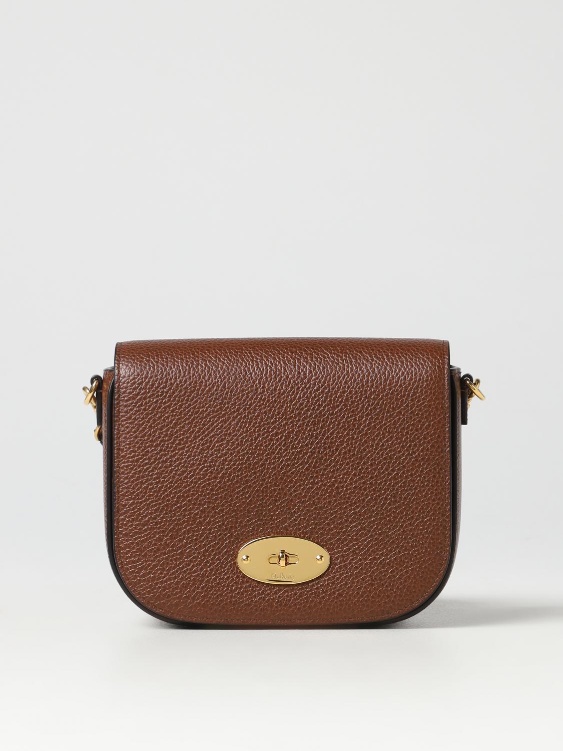 MULBERRY BORSA MINI: Borsa Darley Mulberry in pelle a grana, Marrone - Img 1