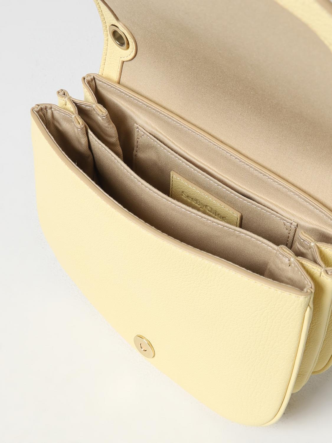 SEE BY CHLOÉ BORSA A TRACOLLA: Borsa Hana See by Chloé in pelle a grana, Giallo - Img 3