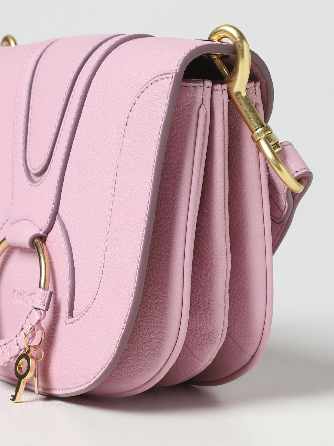 SEE BY CHLOÉ BORSA A TRACOLLA: Borsa Hana See by Chloé in pelle a grana, Rosa - Img 3