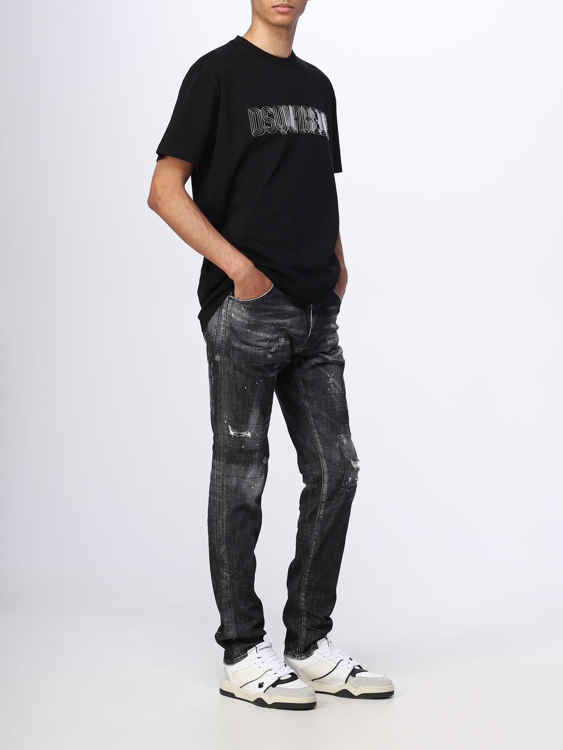 DSQUARED2 JEANS: Dsquared2 Cool Guy jeans in stretch denim, Black - Img 2