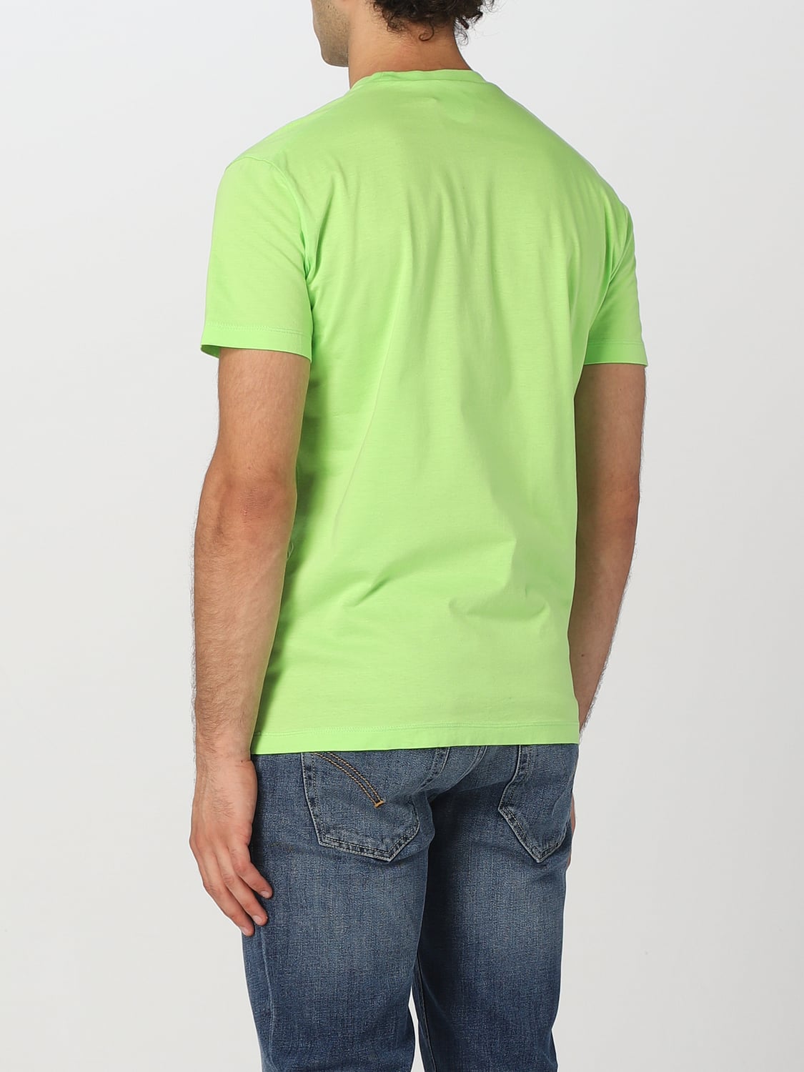 T-shirt Dsquared2 Vert - Taille S, Coton 100%, Slim Fit, Motif Vintage, Neuf Avec étiquettes