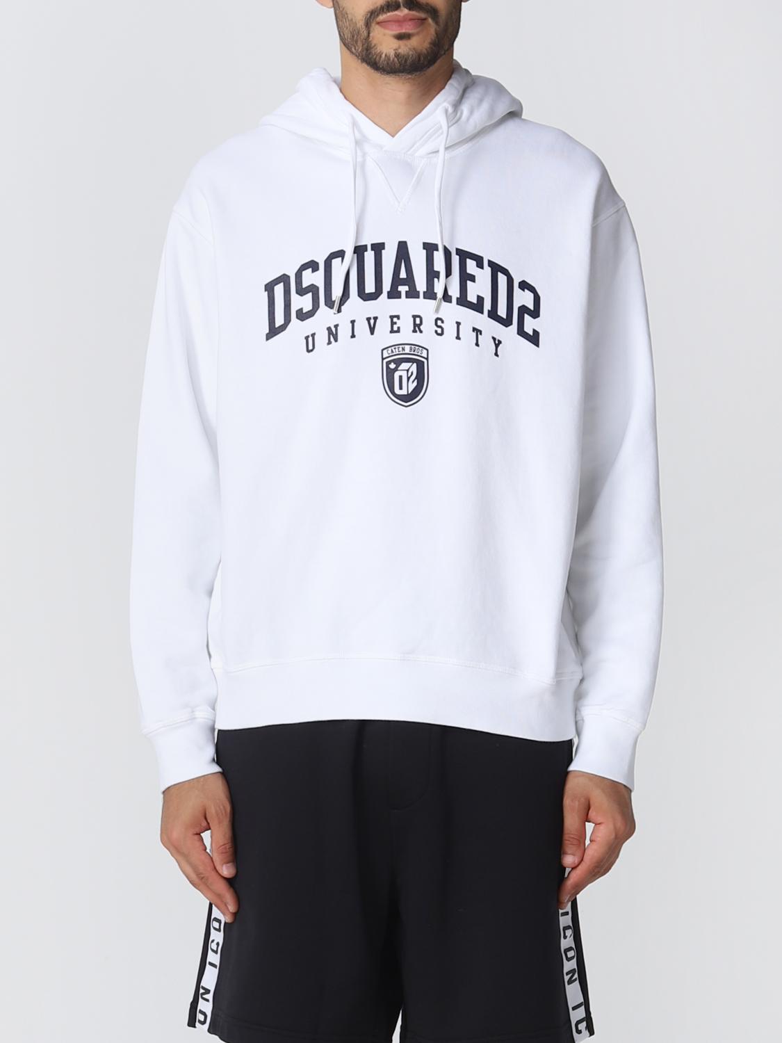 DSQUARED2 SWEATSHIRT: Pullover herren Dsquared2, Weiß - Img 1