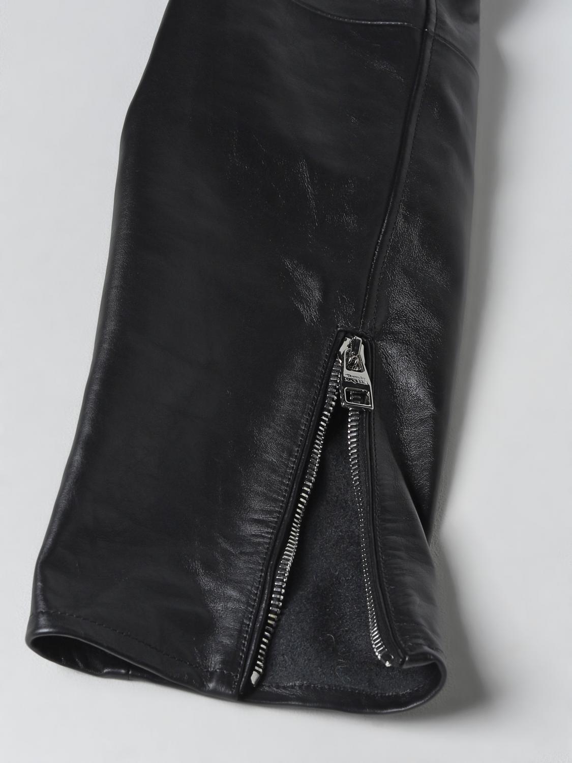 MCQUEEN PANTS: McQueen leather pants, Black - Img 6