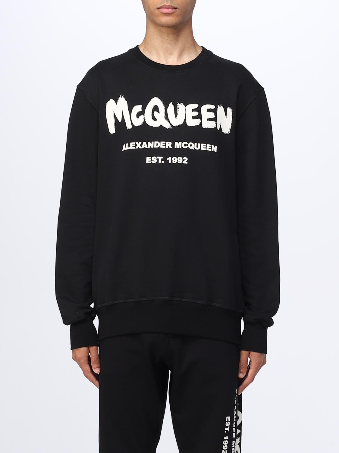 MCQUEEN SWEATSHIRT: McQueen cotton sweatshirt, Black - Img 1