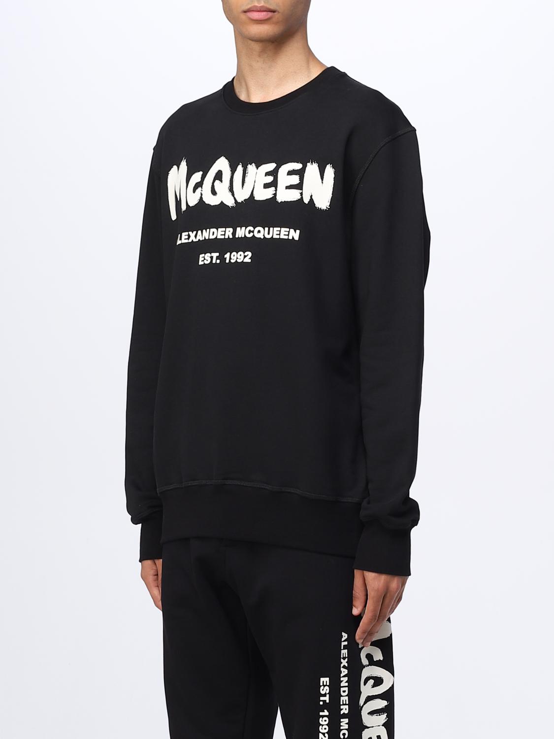 MCQUEEN SWEATSHIRT: McQueen cotton sweatshirt, Black - Img 4