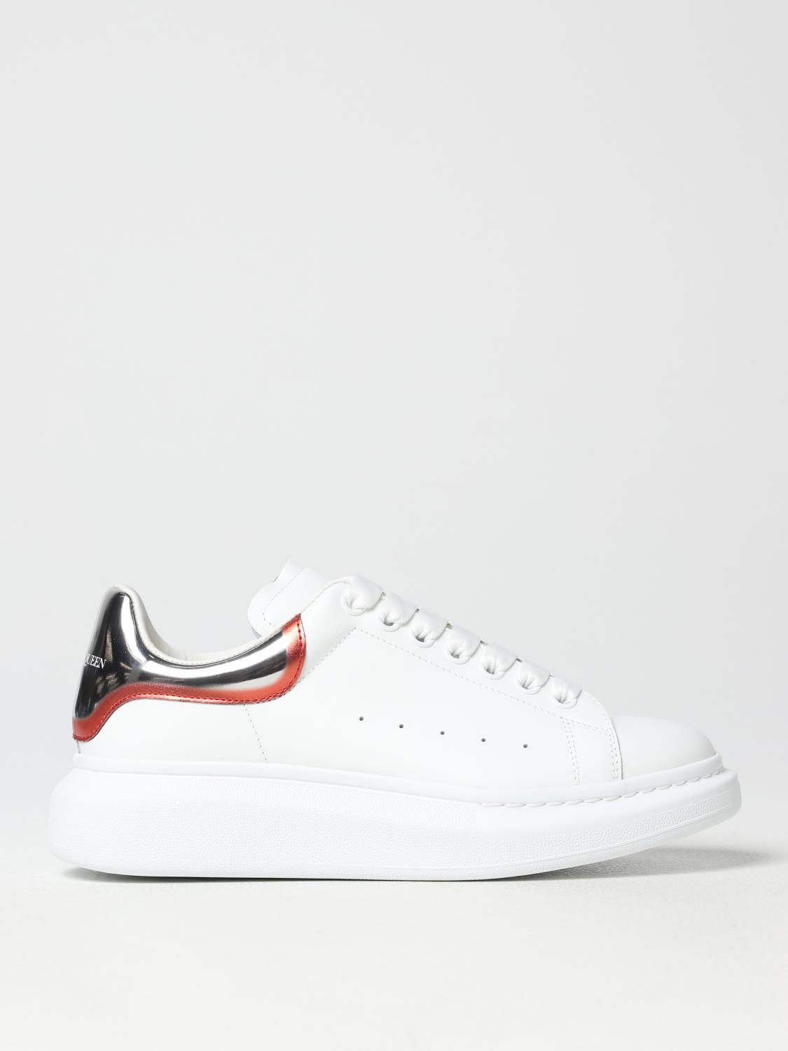 MCQUEEN SNEAKERS: McQueen sneakers in smooth leather, White - Img 1
