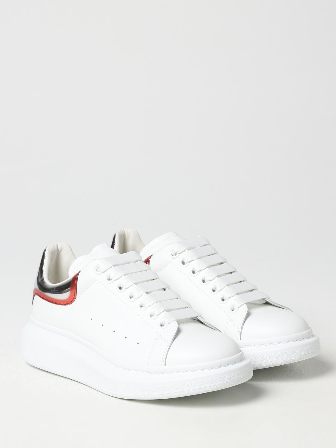 MCQUEEN SNEAKERS: McQueen sneakers in smooth leather, White - Img 2