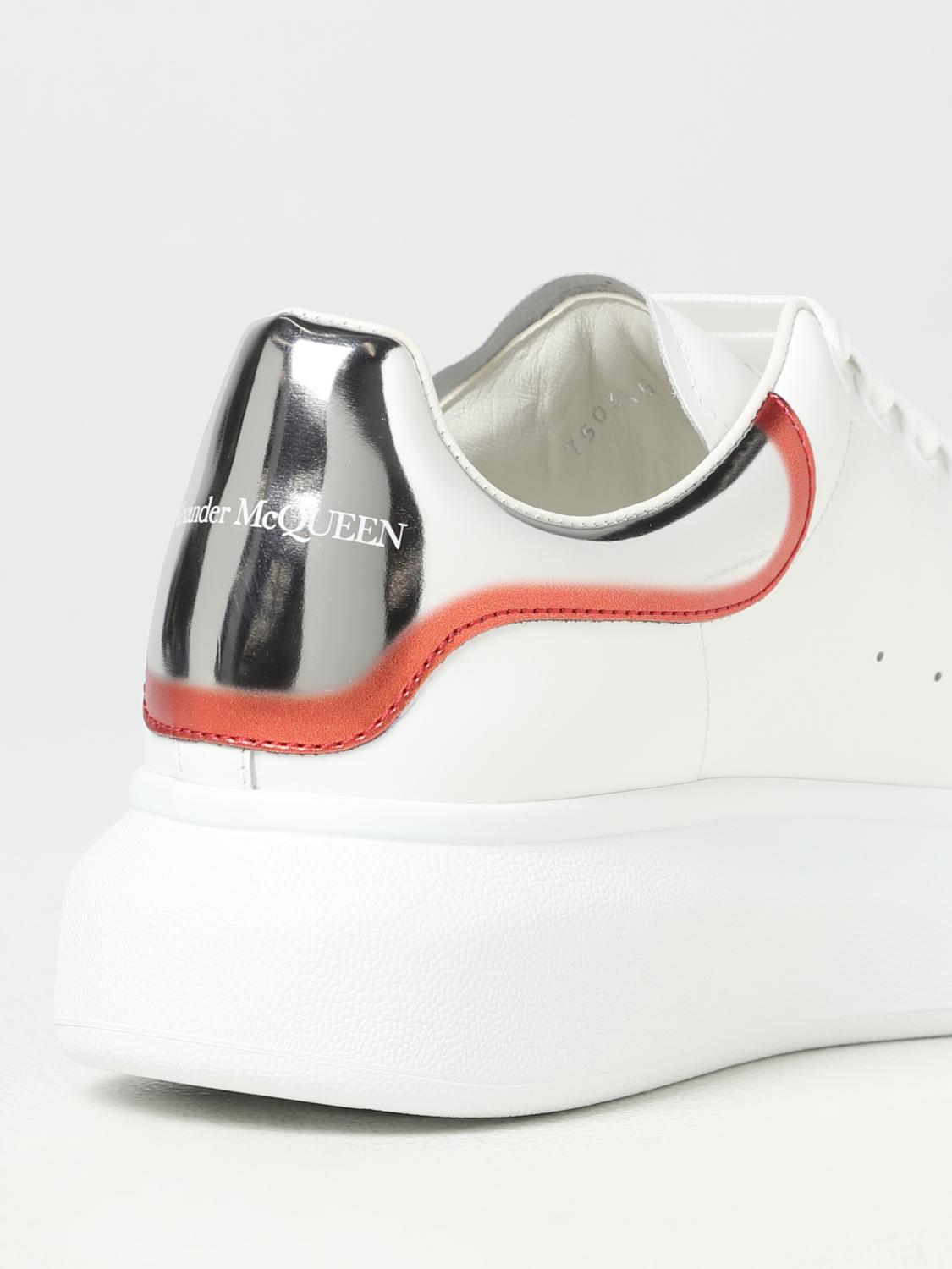 MCQUEEN SNEAKERS: McQueen sneakers in smooth leather, White - Img 3