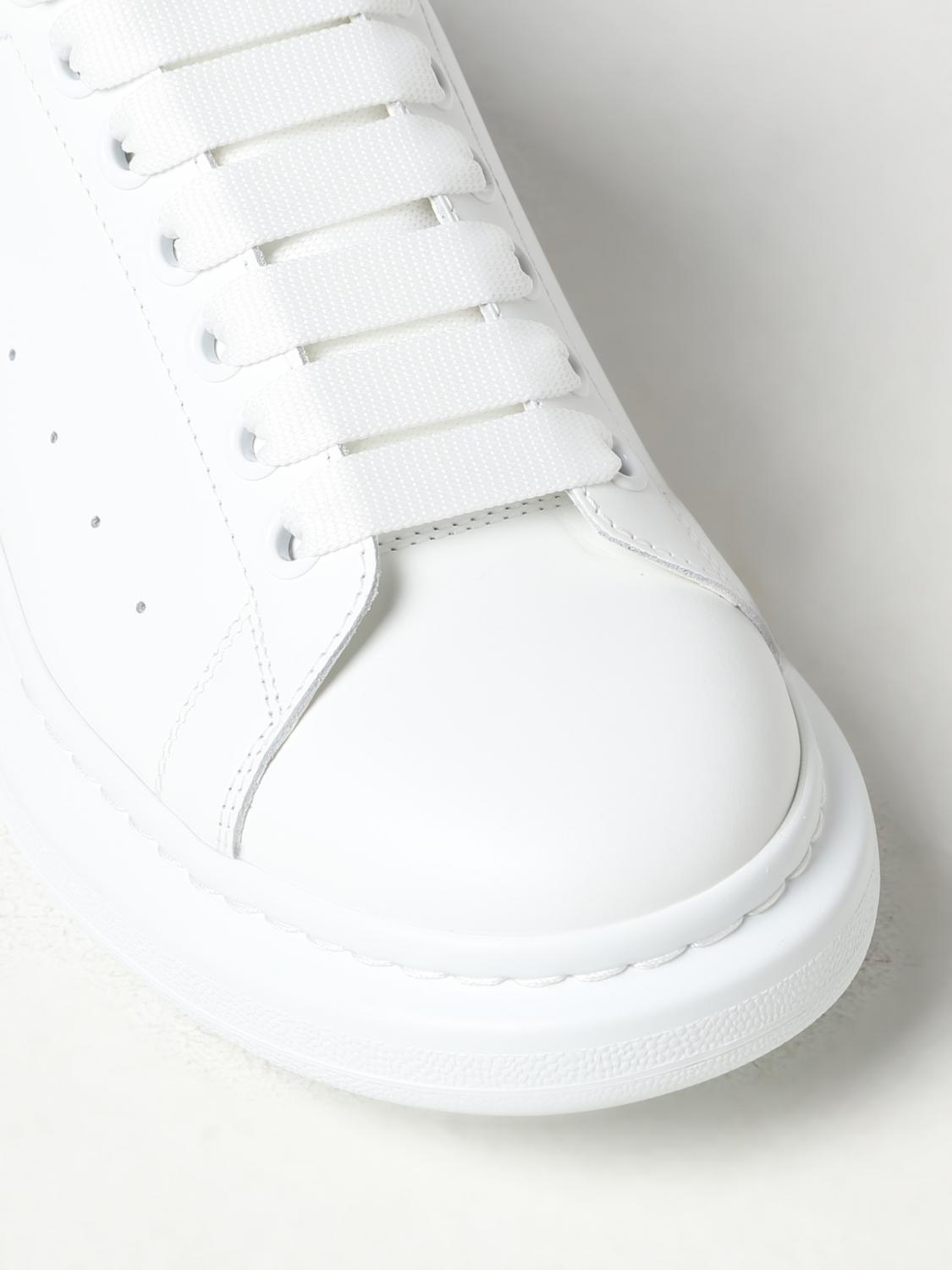 MCQUEEN SNEAKERS: McQueen sneakers in smooth leather, White - Img 4