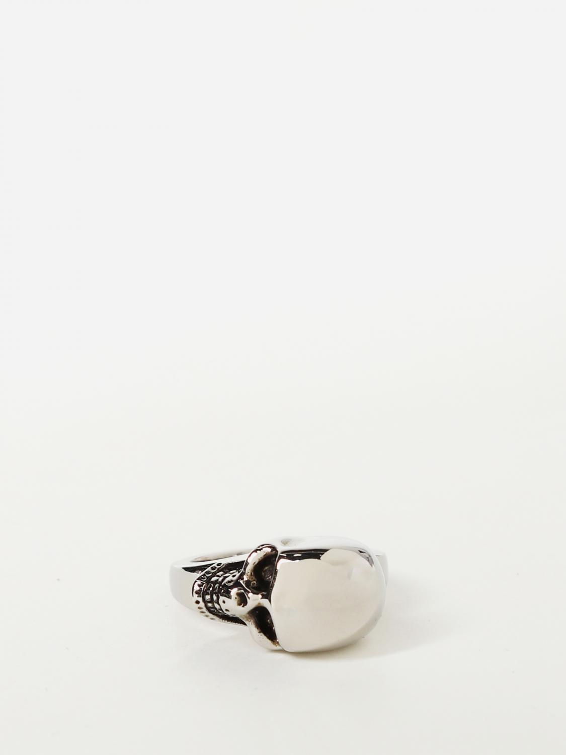 MCQUEEN GIOIELLO: Anello Skull McQueen in ottone, Bronzo - Img 2