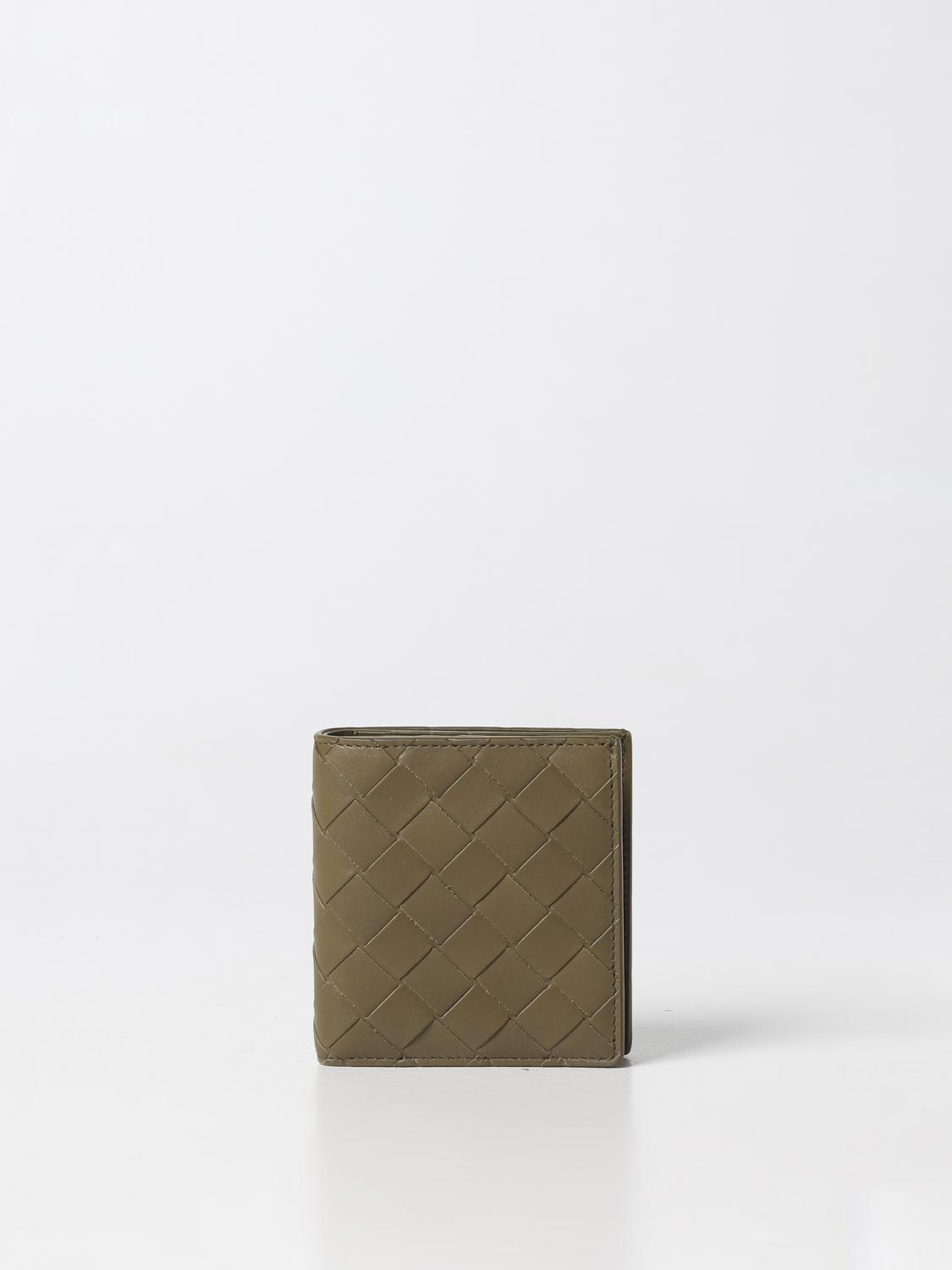 BOTTEGA VENETA WALLET: Bottega Veneta credit card holder in woven leather, Olive - Img 1