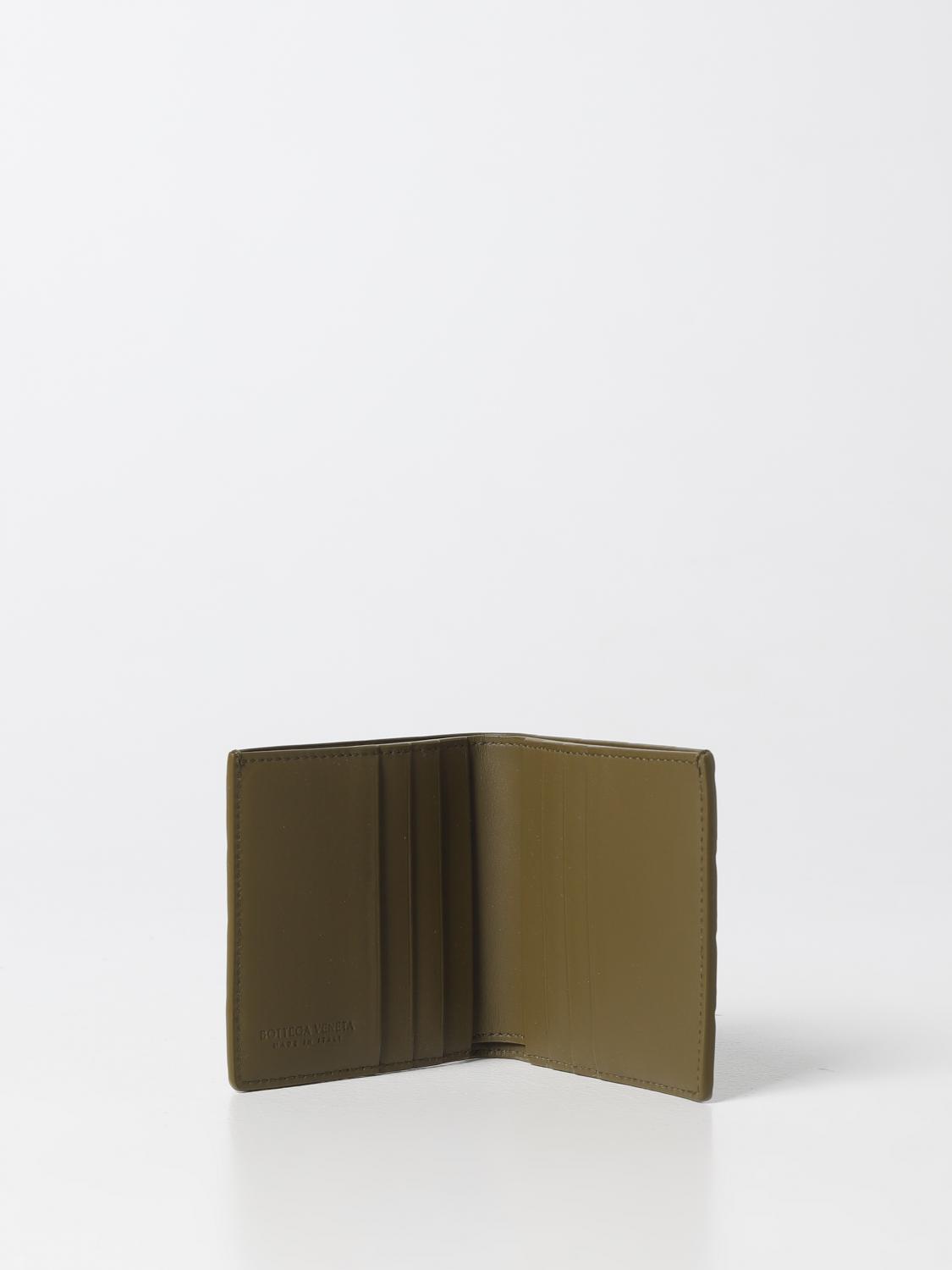 BOTTEGA VENETA WALLET: Bottega Veneta credit card holder in woven leather, Olive - Img 2