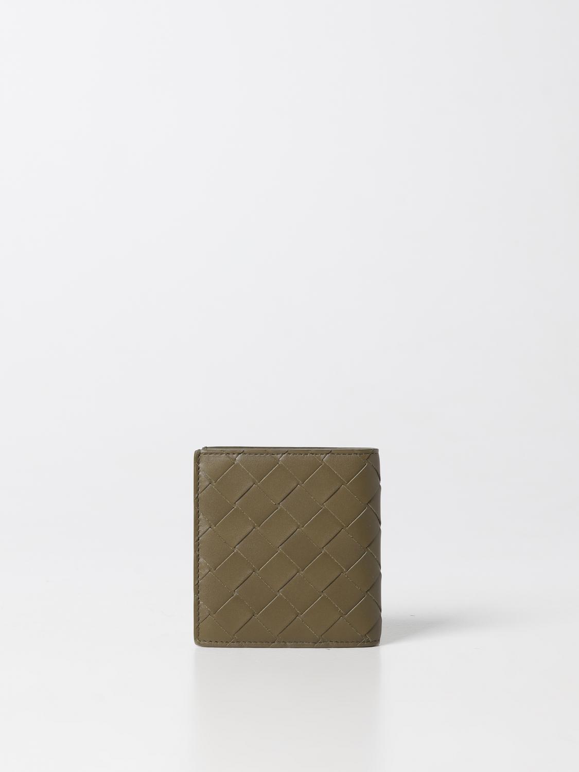 BOTTEGA VENETA WALLET: Bottega Veneta credit card holder in woven leather, Olive - Img 3