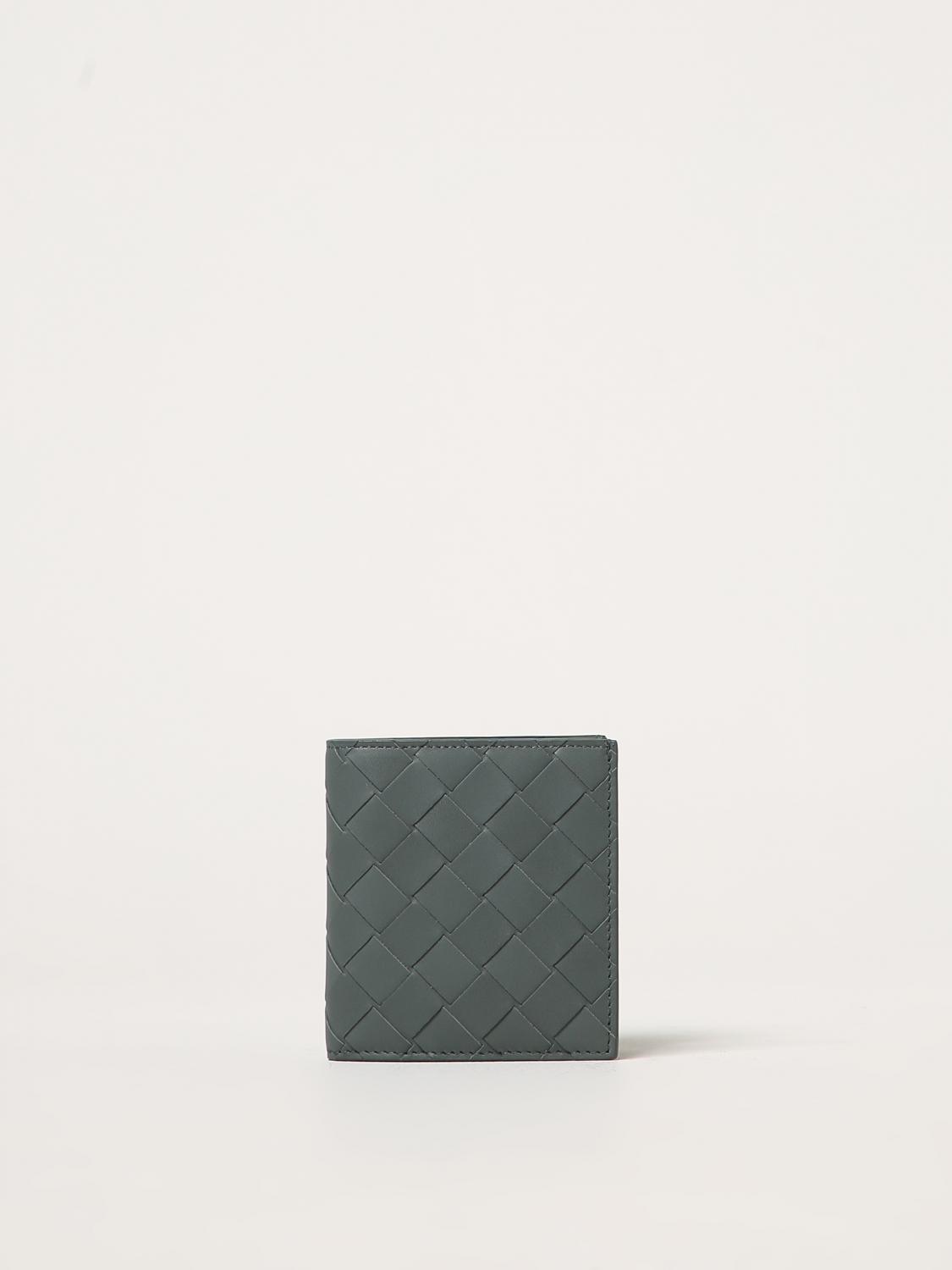 BOTTEGA VENETA WALLET: Bottega Veneta credit card holder in woven leather, Silver - Img 1