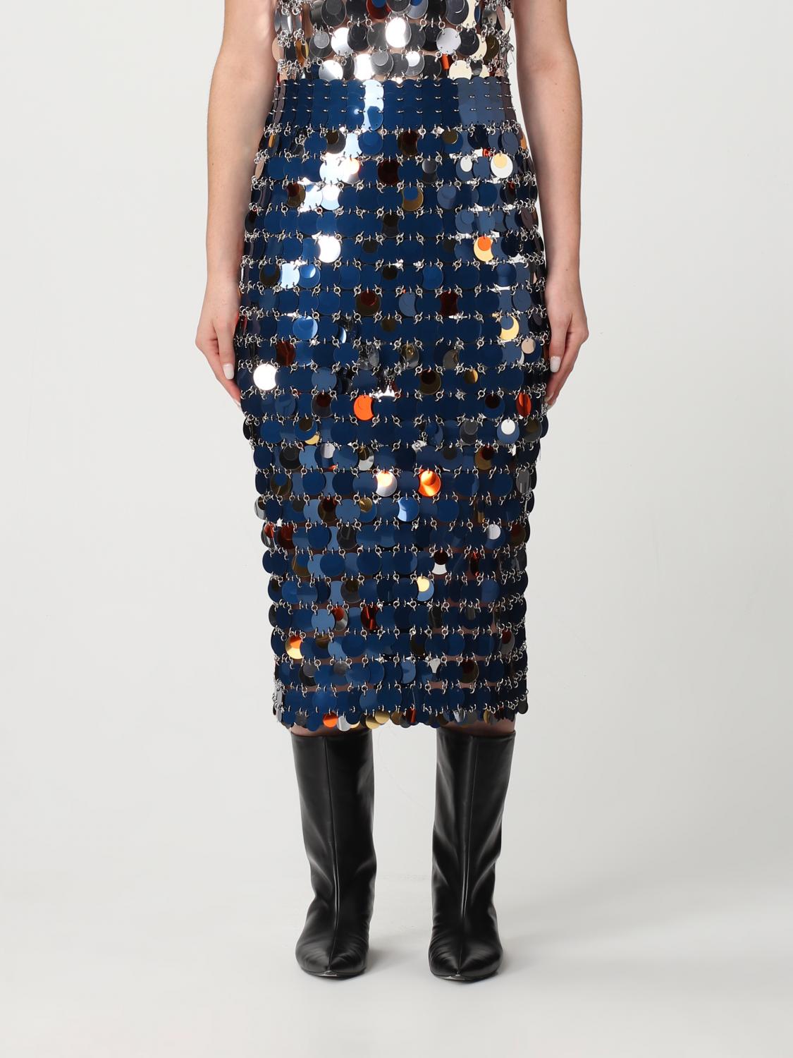 スカート RABANNE Woman Skirt Navy 23FIJU412PS0133 M419 Rabanne Outlet: Skirt woman Paco - Navy | Rabanne skirt