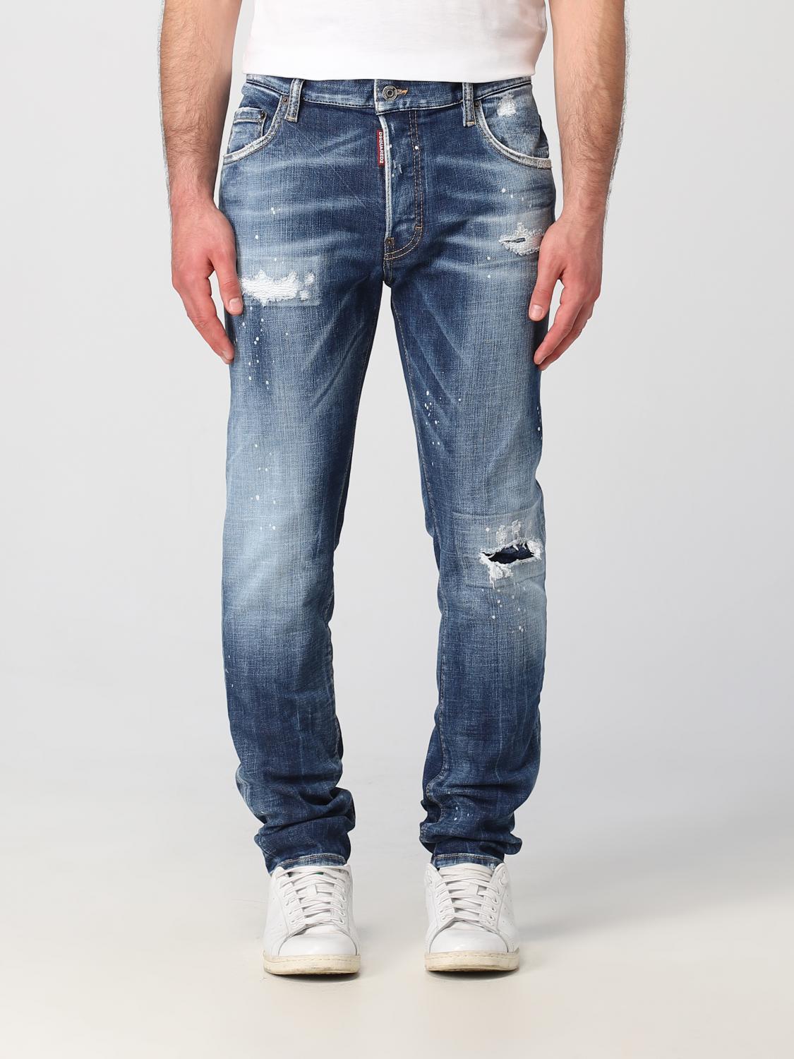 Dsquared2 Giubbino in denim blu con zip DQ3239-D0AFS-DQ01