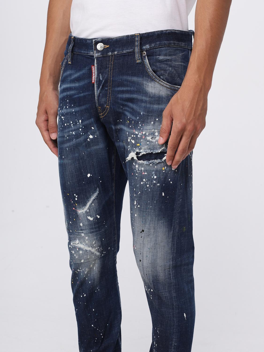 DSQUARED2 JEANS: Jeans hombre Dsquared2, Azul Oscuro - Img 4