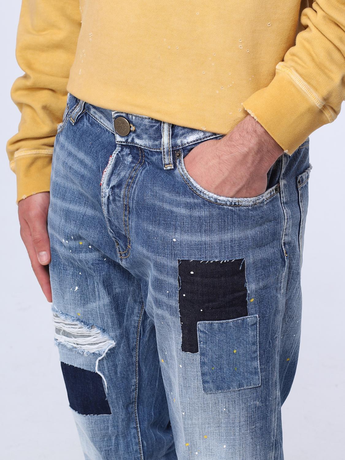 DSQUARED2 JEANS: Jeans hombre Dsquared2, Azul Oscuro - Img 4