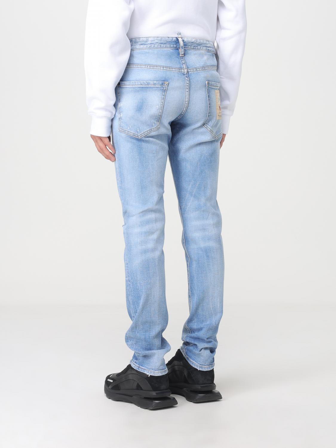 DSQUARED2 JEANS: Dsquared2 jeans in washed and distressed effect denim, Blue - Img 3