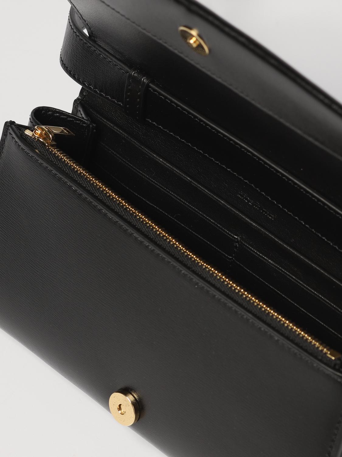 JIL SANDER BORSA MINI: Borsa wallet All-Day Jil Sander in pelle palmellata, Nero - Img 4