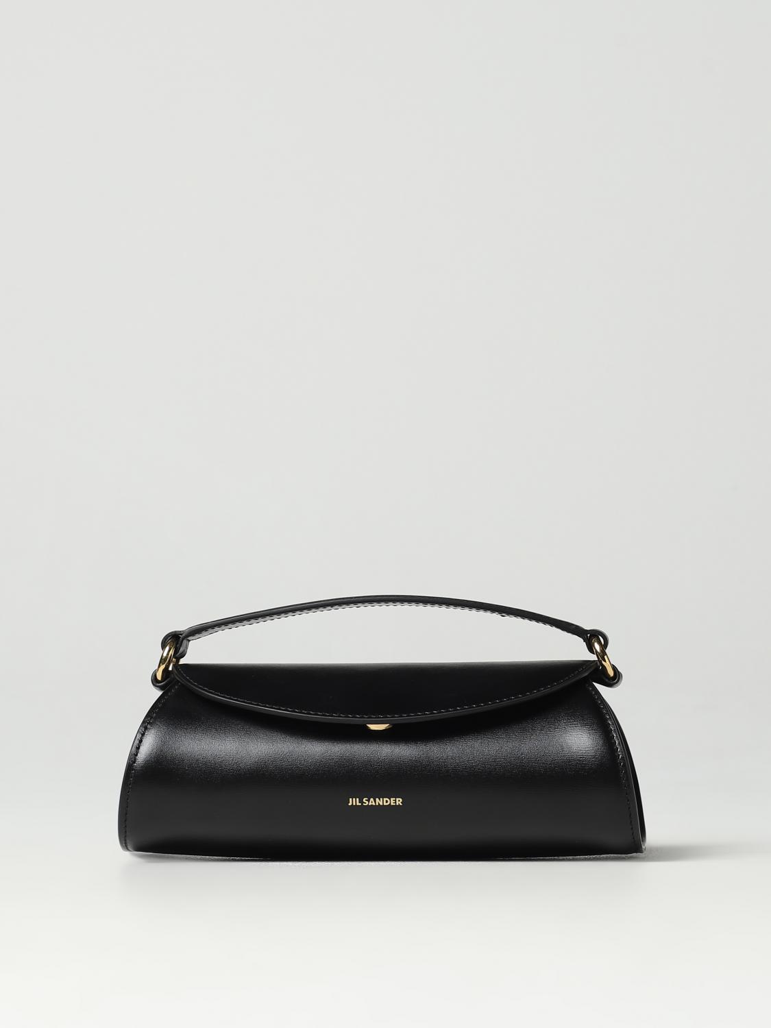 JIL SANDER BORSA MINI: Borsa Cannolo Jil Sander in pelle palmellata, Nero - Img 1