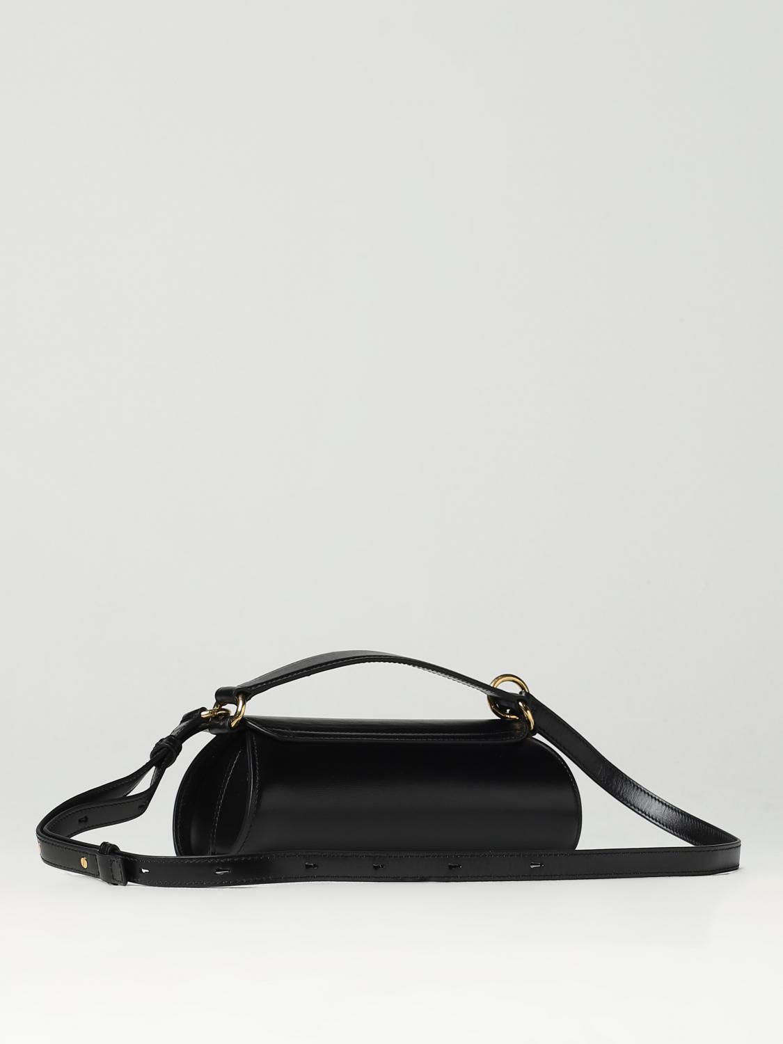 JIL SANDER BORSA MINI: Borsa Cannolo Jil Sander in pelle palmellata, Nero - Img 3