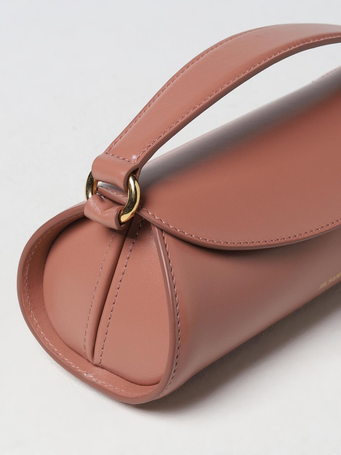 JIL SANDER BORSA MINI: Borsa Cannolo Jil Sander in pelle palmellata, Rosa - Img 3