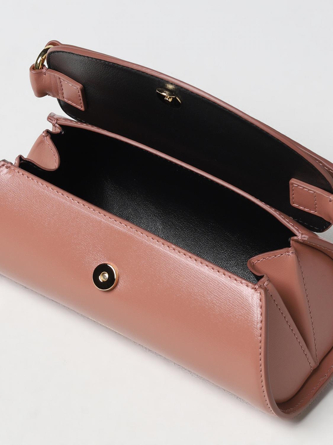 JIL SANDER BORSA MINI: Borsa Cannolo Jil Sander in pelle palmellata, Rosa - Img 4