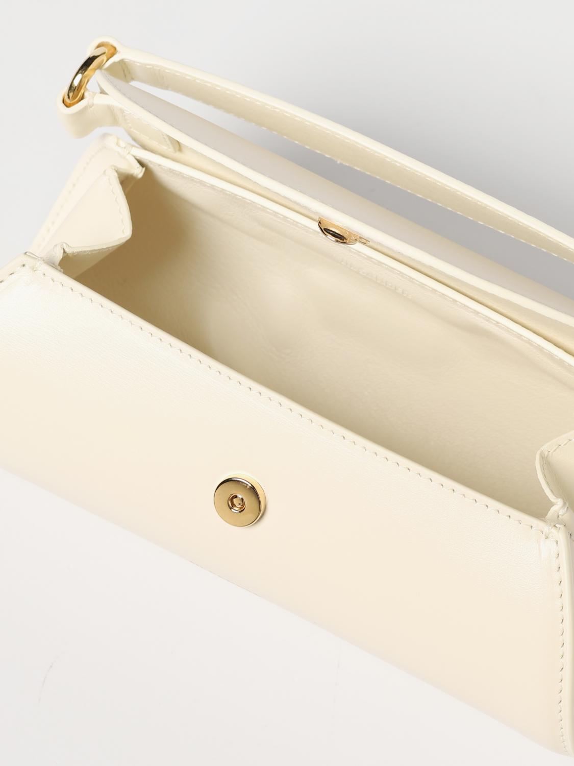 JIL SANDER BORSA MINI: Borsa Cannolo Jil Sander in pelle palmellata, Beige - Img 4