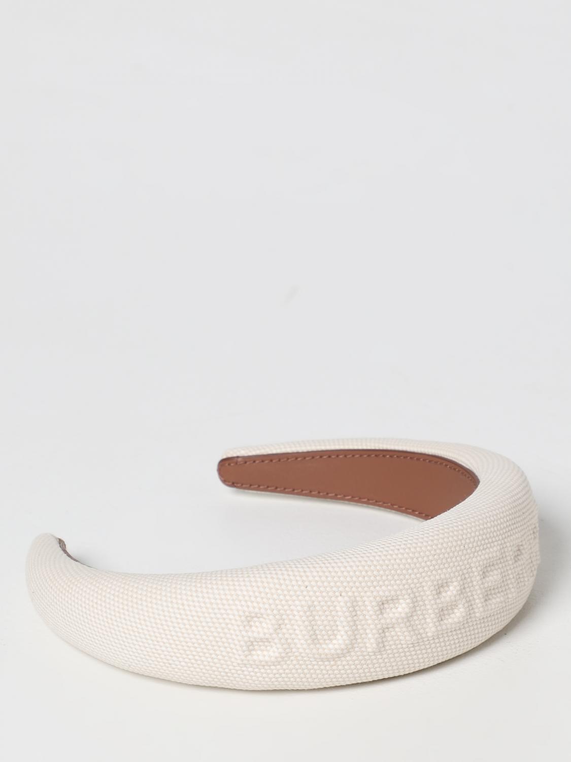 Burberry headband in canvas with embossed logo - White | 8070792