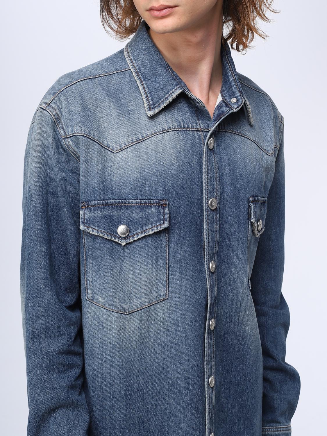 Burberry シャツ メンズ - ブルー | 8071542 | GIGLIO.COM