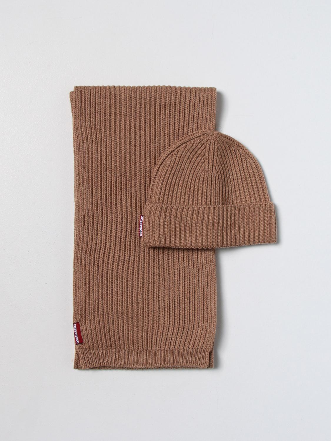 DSQUARED2 SET ACCESSORI: Set 2 pezzi Dsquared2 in lana, Beige - Img 1