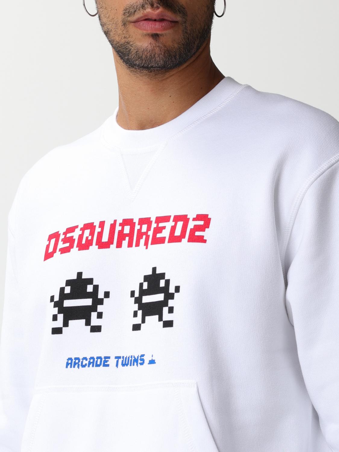 DSQUARED2 SWEATSHIRT: Dsquared2 Arcade Twins cotton sweatshirt, White - Img 4